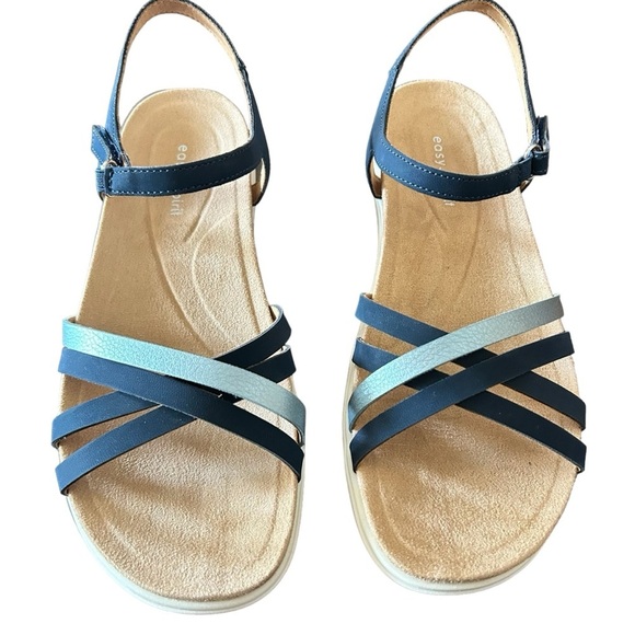 Easy Spirit Dottle Flat Ankle Strap Sandals Size 7.5 - Picture 1 of 11